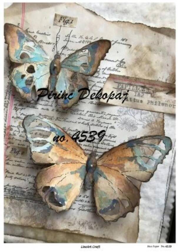 Kelebek Desenli Pirinç Dekopaj Model : 4539 - 1