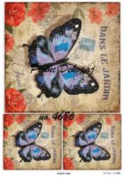 Kelebek Desenli Pirinç Dekopaj Model : 4686 - Line Art