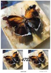 Kelebek Desenli Pirinç Dekopaj Model : 4722 - Line Art