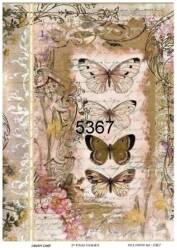 Kelebek Desenli Pirinç Dekopaj Model : 5367 - Line Art