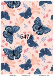 Kelebek Desenli Pirinç Dekopaj Model : 5478 - Line Art