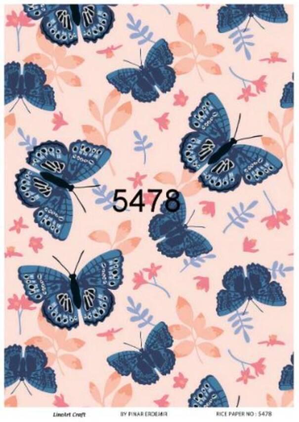 Kelebek Desenli Pirinç Dekopaj Model : 5478 - 1