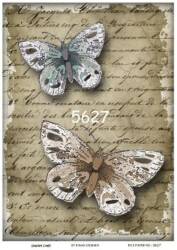 Kelebek Desenli Pirinç Dekopaj Model : 5627 - Line Art