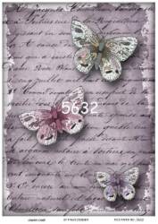 Kelebek Desenli Pirinç Dekopaj Model : 5632 - Line Art