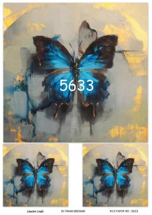 Kelebek Desenli Pirinç Dekopaj Model : 5633 - 1