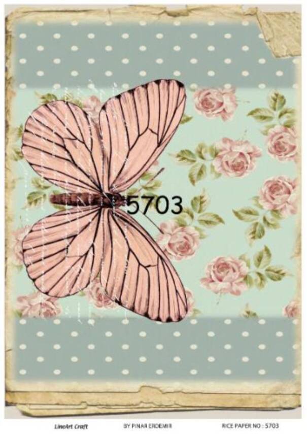 Kelebek Desenli Pirinç Dekopaj Model : 5703 - 1