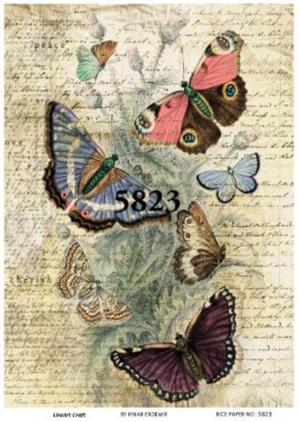 Kelebek Desenli Pirinç Dekopaj Model : 5823 - 1