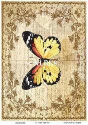 Kelebek Desenli Pirinç Dekopaj Model : KLBK 8 - Line Art