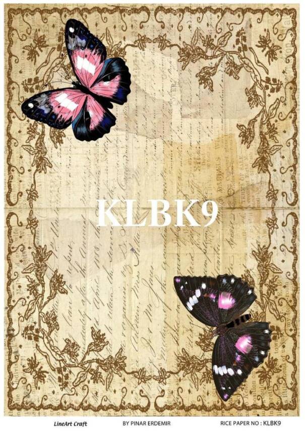 Kelebek Desenli Pirinç Dekopaj Model : KLBK 9 - 1
