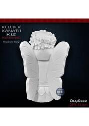 Kelebek Kanatlı Kız Küçükı Boy (23x12 cm) Ham Polyester - Tual Hobi Sanat (1)
