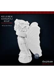 Kelebek Kanatlı Kız Küçükı Boy (23x12 cm) Ham Polyester - 3