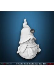 Keseli Kozalak Noel Baba Biblo (14x9 cm) Ham Polyester - Tual Hobi Sanat (1)