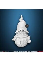 Keseli Kozalak Noel Baba Biblo (14x9 cm) Ham Polyester - 3