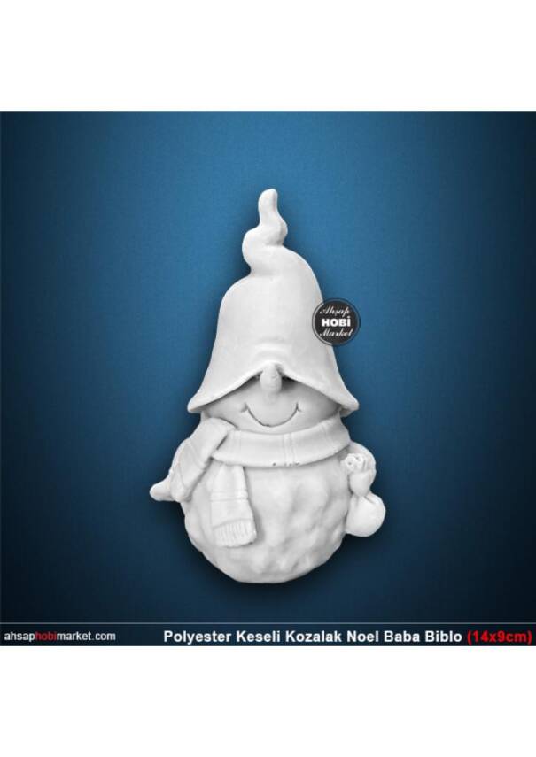 Keseli Kozalak Noel Baba Biblo (14x9 cm) Ham Polyester - 3