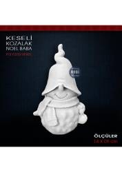 Keseli Kozalak Noel Baba Biblo (14x9 cm) Ham Polyester - Tual Hobi Sanat