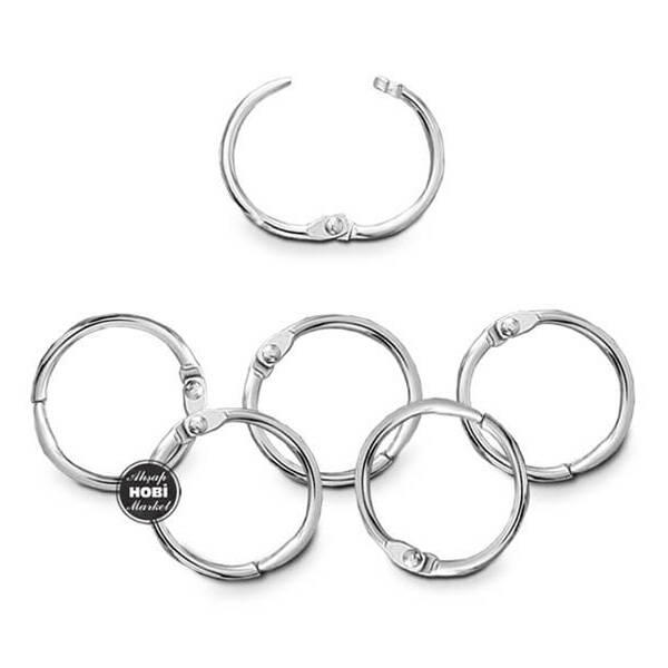 Kilitli Yuvarlak Halka 30 mm Parlak Gümüş Rengi (iç çapı 30 mm) - 1