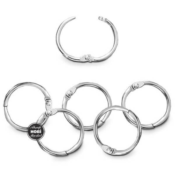 Kilitli Yuvarlak Halka 40 mm Parlak Gümüş Rengi (iç çapı 40 mm) - 1