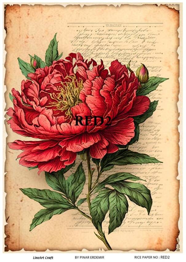 Kırmızı Gül Desenli Pirinç Dekopaj Model : RED 02 - 1