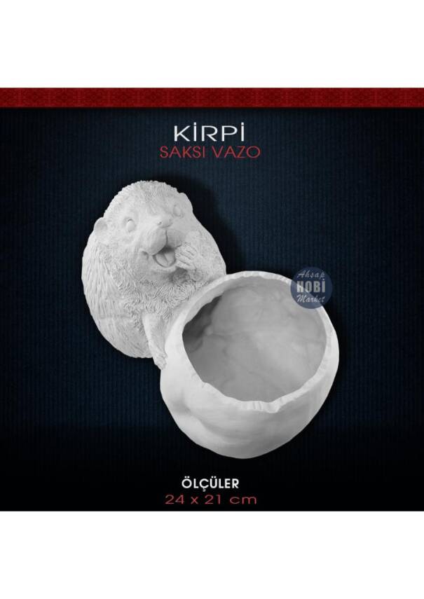 Kirpi Saksı Vazo (24x21cm) Ham Polyester - 2