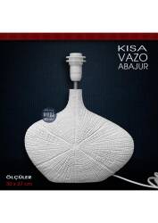 Kısa Vazo Abajur Altı (40x26 cm) Ham Polyester - Tual Hobi Sanat