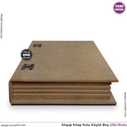 Kitap Kutu Küçük Boy (26x18 cm) Ham Ahşap - 4