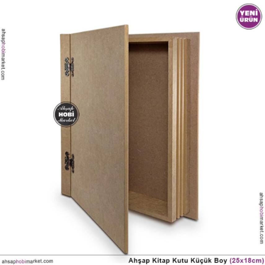 Kitap Kutu Küçük Boy (26x18 cm) Ham Ahşap - 3