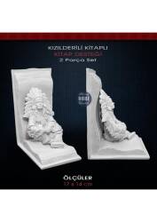 Kitaplı Kızılderili Figürlü Kitap Desteği (17x14cm) Ham Polyester - Tual Hobi Sanat (1)