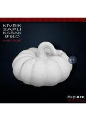 Kıvrık Saplı Kabak Biblo (10x10 cm) Ham Polyester - Tual Hobi Sanat