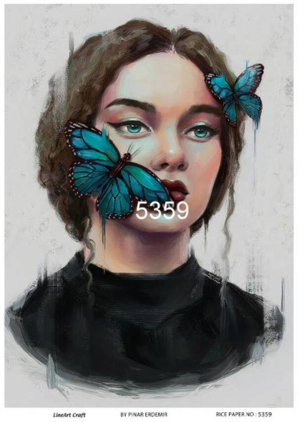 Kız Figürlü Pirinç Dekopaj Kağıdı : 5359 - 1