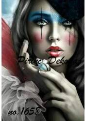 Kız Figürlü Pirinç Dekopaj Kağıdı Model : 1658 - Line Art