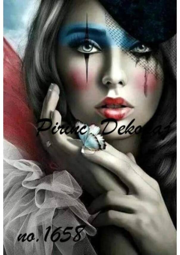 Kız Figürlü Pirinç Dekopaj Kağıdı Model : 1658 - 1