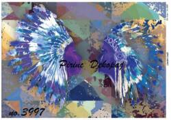 Kızılderili Desenli Pirinç Dekopaj Model : 3997 - Line Art