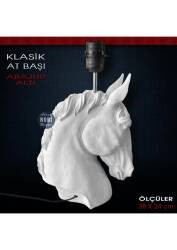 Klasik At Başı Abajur Altı (38x24 cm) Ham Polyester - Tual Hobi Sanat