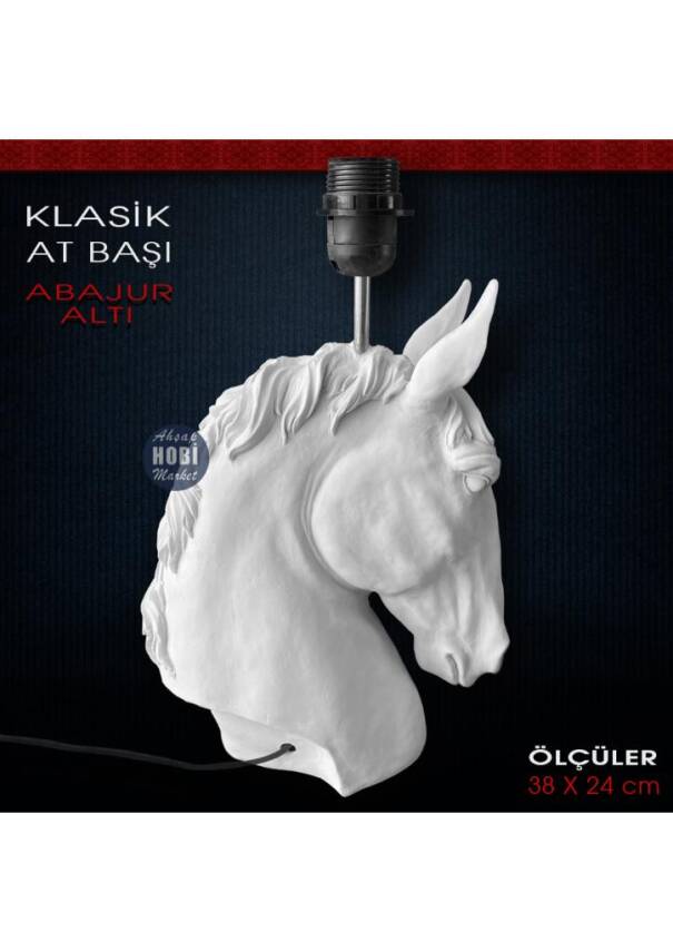 Klasik At Başı Abajur Altı (38x24 cm) Ham Polyester - 1