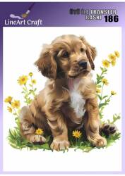 Köpek Desenli Kumaş Transfer Kağıdı LNT-K186 (20x20 cm) - Line Art