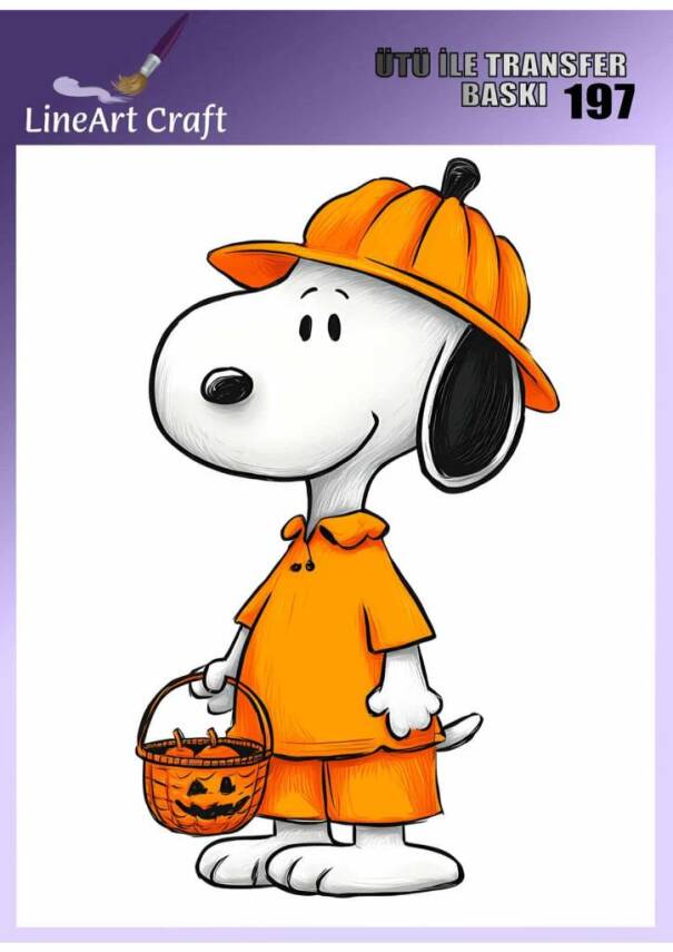 Köpek Desenli Kumaş Transfer Kağıdı LNT-K197(20x20 cm) - 1