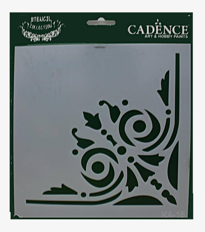 Köşe Çinili Motifli Kare Stencil Şablon KA15 - 1