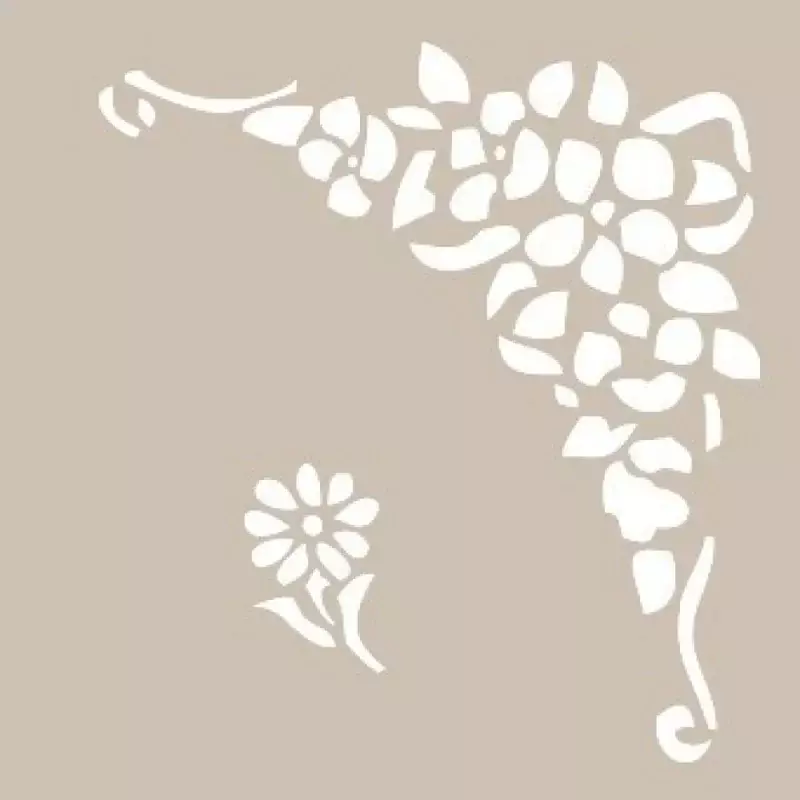 Köşe Desenli Kare Stencil Şablon KA23 - 1