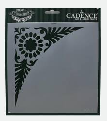 Köşe Osmanlı Motifli Kare Stencil Şablon KA11 - Cadence