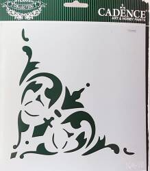 Köşe Selçuklu Motifli Kare Stencil Şablon KA16 - Cadence