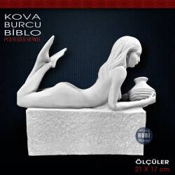 Kova Burcu Biblo Heykeli (21x17 cm) Ham Polyester - Tual Hobi Sanat