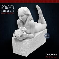Kova Burcu Biblo Heykeli (21x17 cm) Ham Polyester - Tual Hobi Sanat (1)