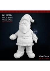 Kübik Modern Noel Baba Biblo (25x16 cm) Ham Polyester - Tual Hobi Sanat