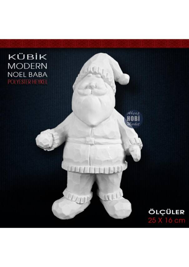 Kübik Modern Noel Baba Biblo (25x16 cm) Ham Polyester - 1