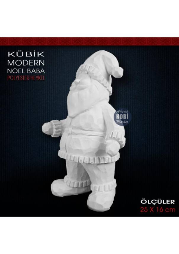Kübik Modern Noel Baba Biblo (25x16 cm) Ham Polyester - 2