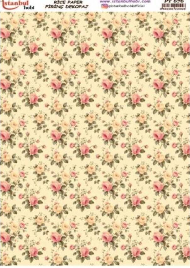 Küçük Çiçek Desenli Pirinç Dekopaj Model : PT 0676 - 1