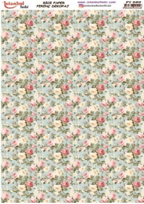 Küçük Çiçek Desenli Pirinç Dekopaj Model : PT 0680 - 1