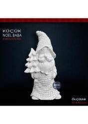 Küçük Noel Baba Biblo (12x6 cm) Ham Polyester - Tual Hobi Sanat