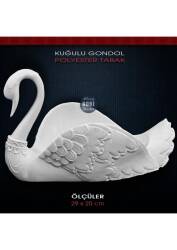 Kuğu Tabak Gondol Sunumluk (29x20cm) Polyester - Tual Hobi Sanat