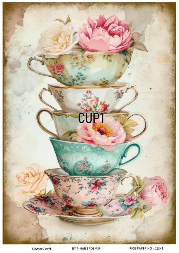 Kupa Desenli Pirinç Dekopaj Model : CUP01 - 1